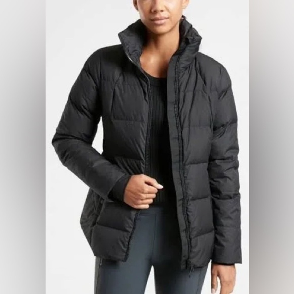 Athleta Black Puffer Jacket Small